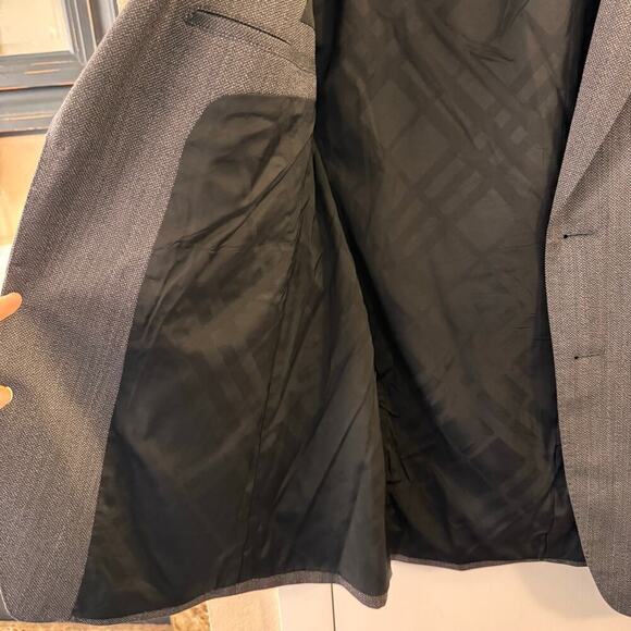 Burberry Millbank Travel Ababy Gray Textured Tailored Men’s Wool Suit Set 52R - Picture 5 of 16